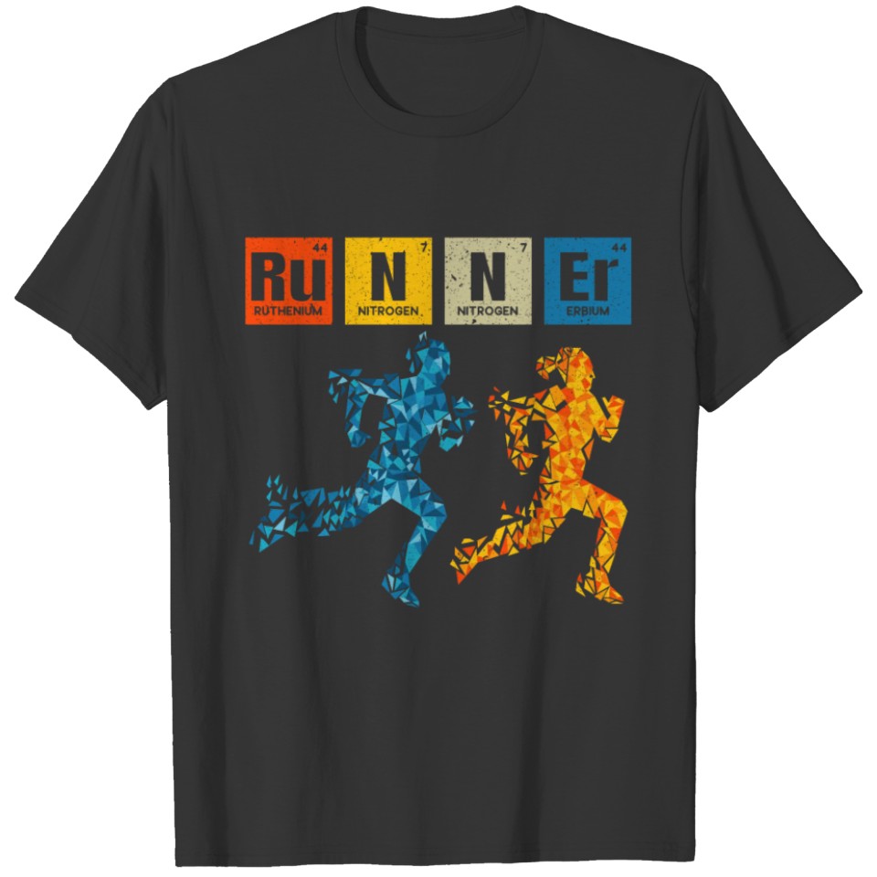 Runner Periodic Table Marathon Athlete Running T-shirt