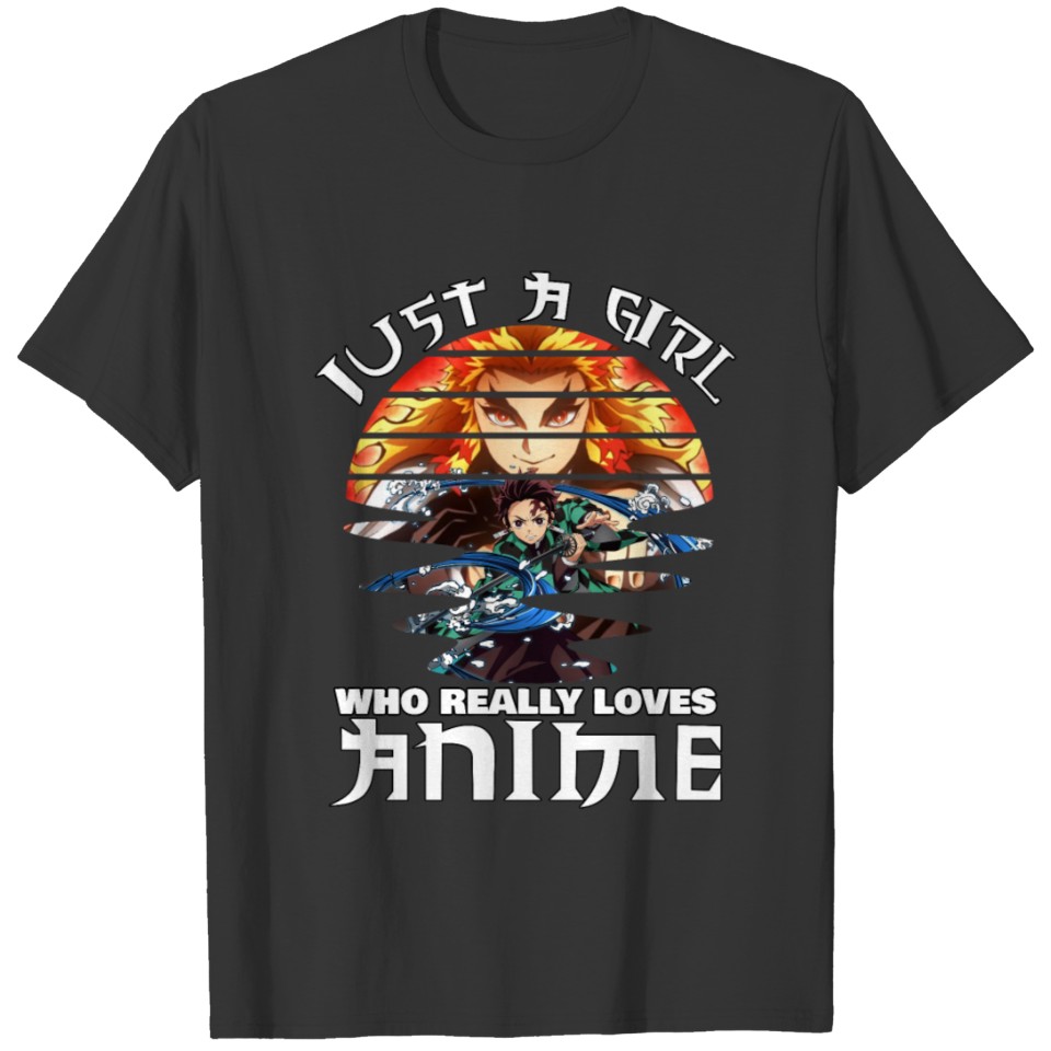 Just A Girl Who Loves Anime Fan DeMons Slayer T-shirt