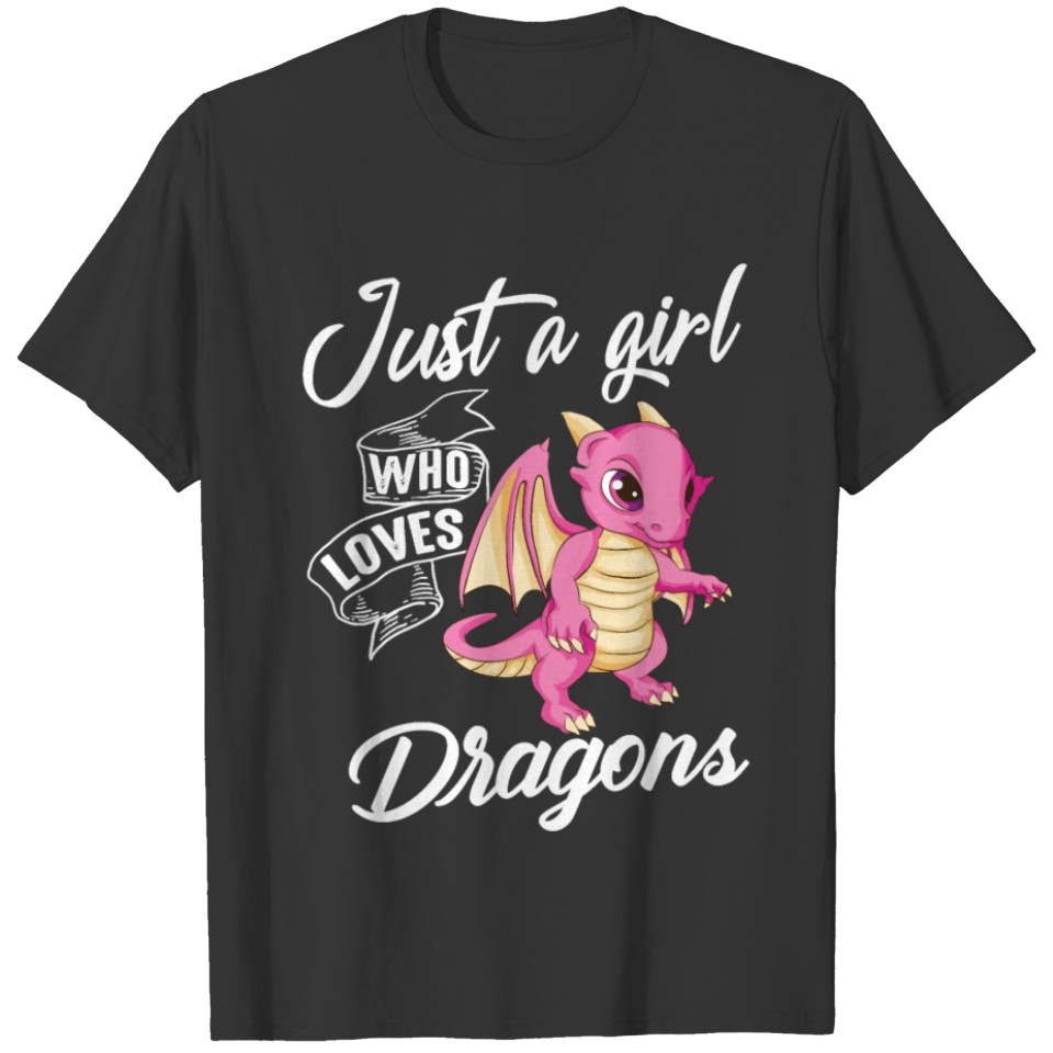 Funny Dragon Gift For Women Girls Kids Cute T-shirt