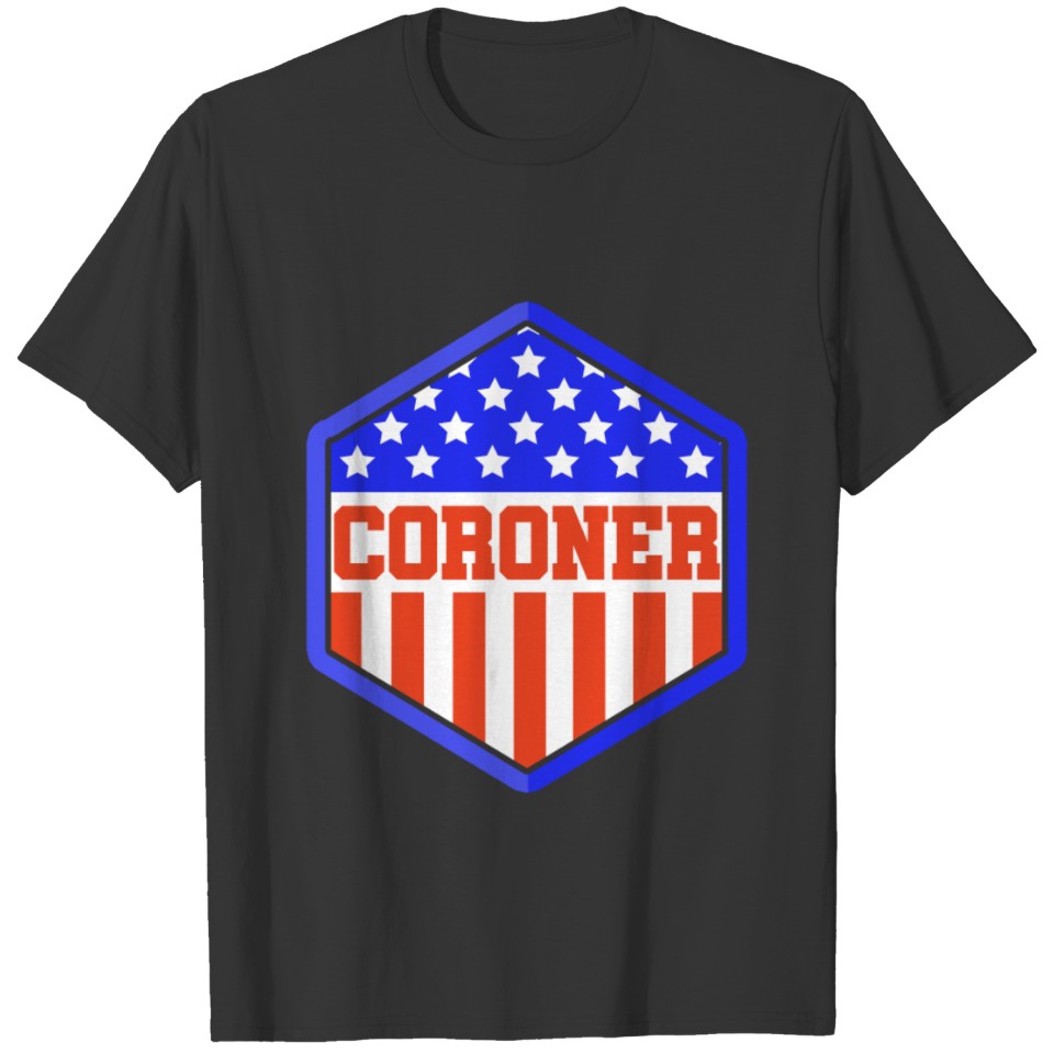 Coroner Medical Examiner Flag Tools Investigator T-shirt