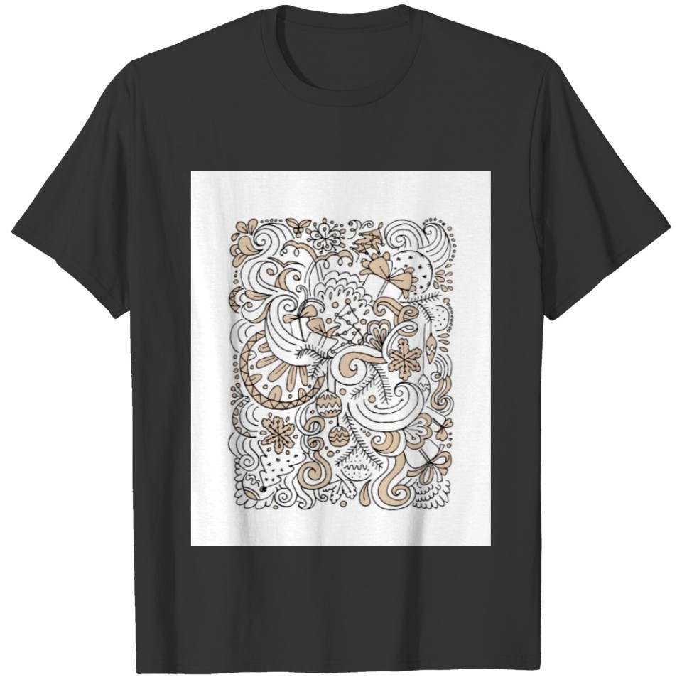 Fun Abstract Floral Pacifica Pattern T-shirt