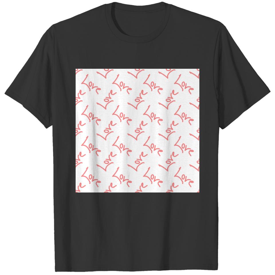 Fun Love You Valentines Day Pattern T-shirt
