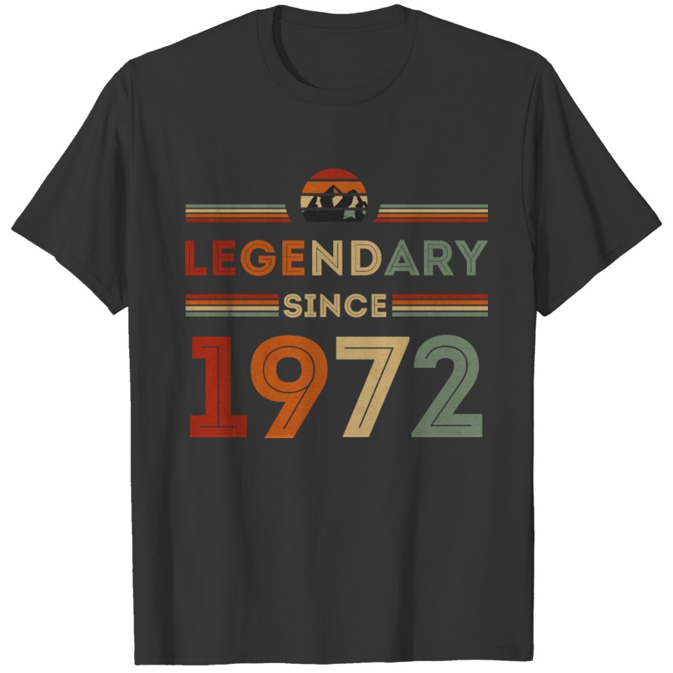 50th Birthday Legendary Since 1972 Vintage Retro T Shirts