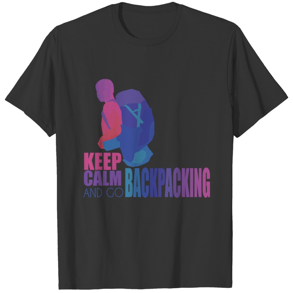 Backpacking backpacker hiking rucksack travel T-shirt