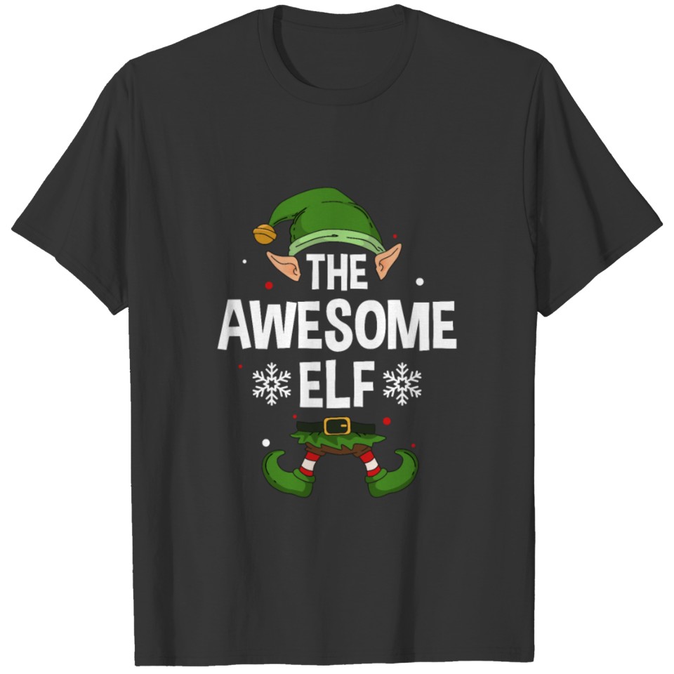 The Awesome Elf Party Family Group Matching X-Mas T-shirt