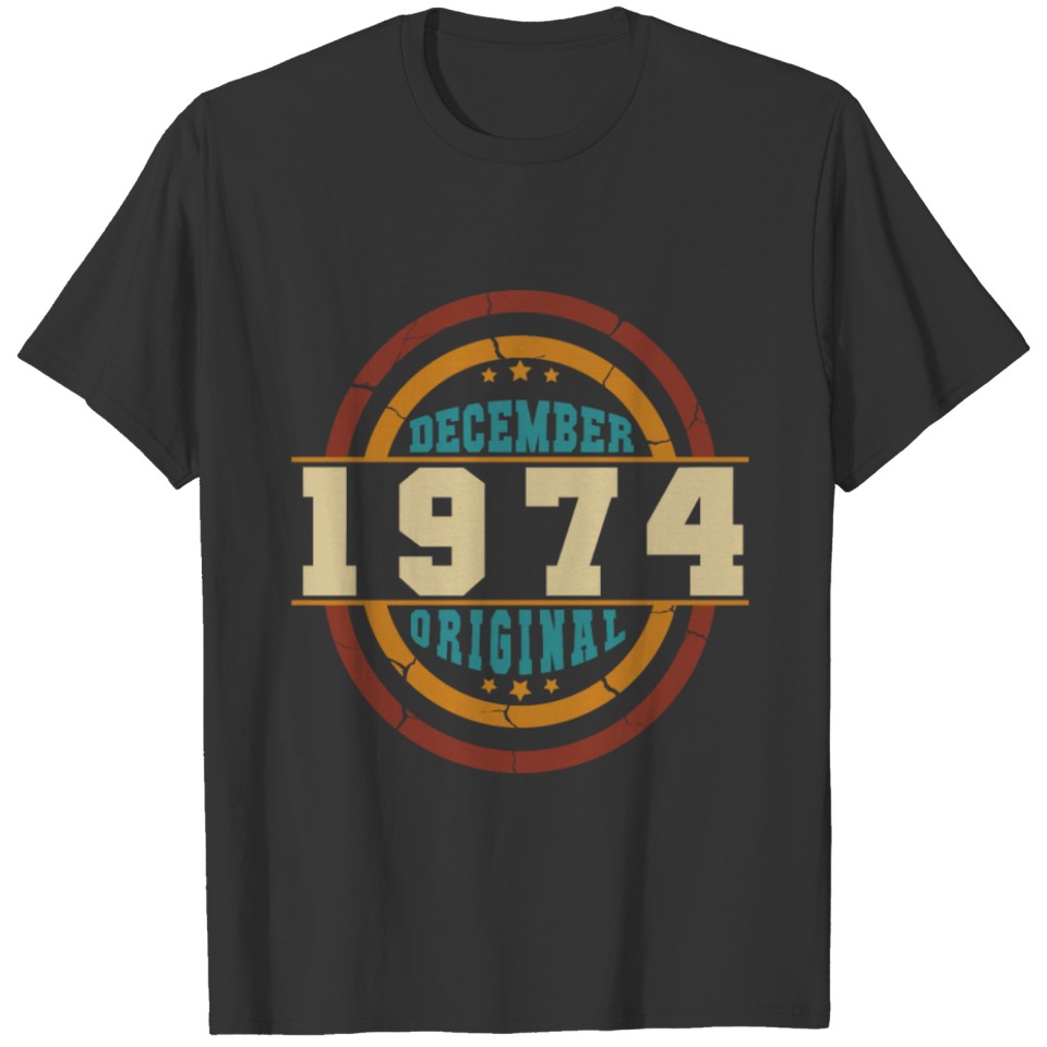 Original 1974 December Vintage T-shirt