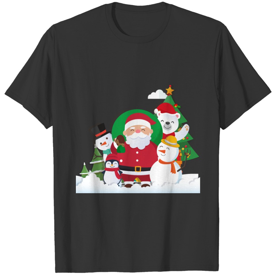 christmas with santa claus T Shirts