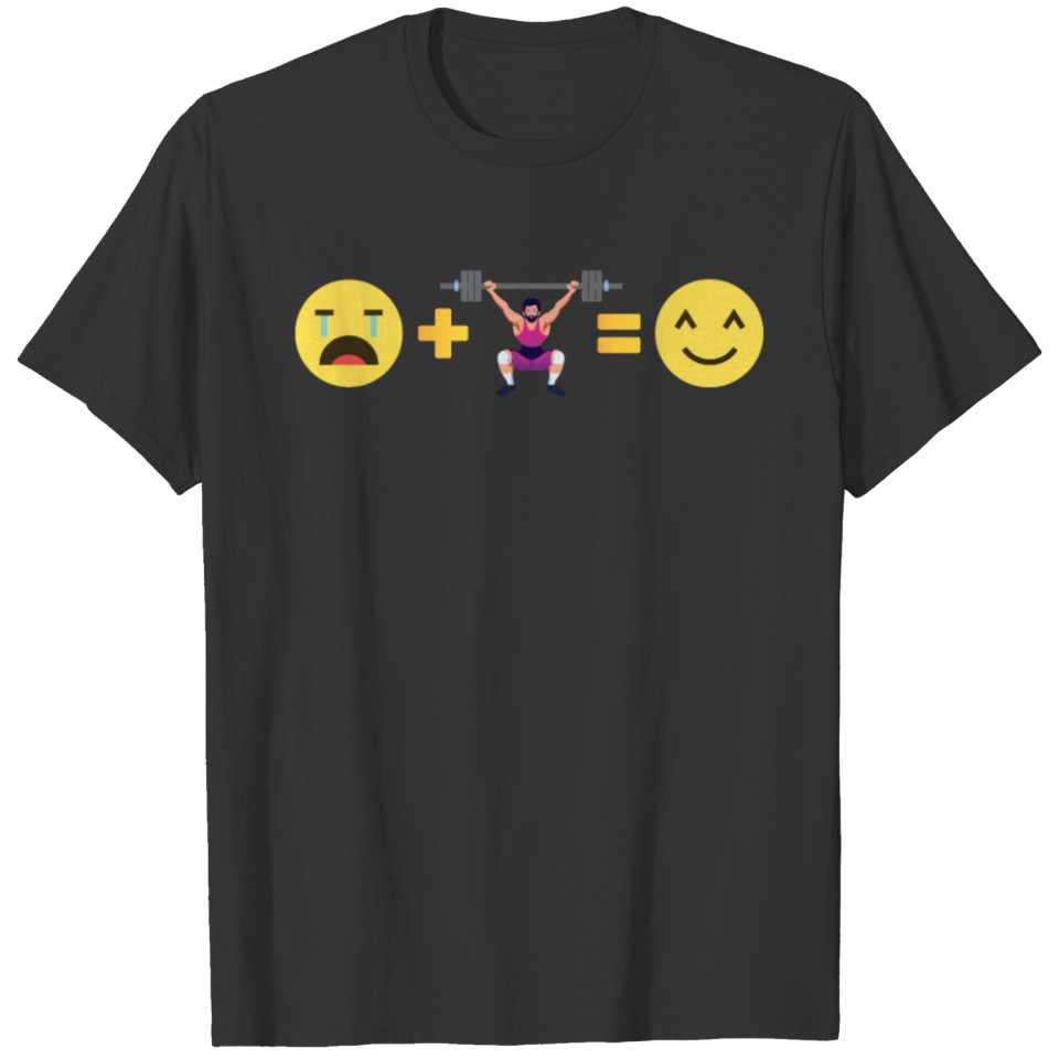 Mood - Gym - Bodybuilding - Emoticon - Face Math - T-shirt