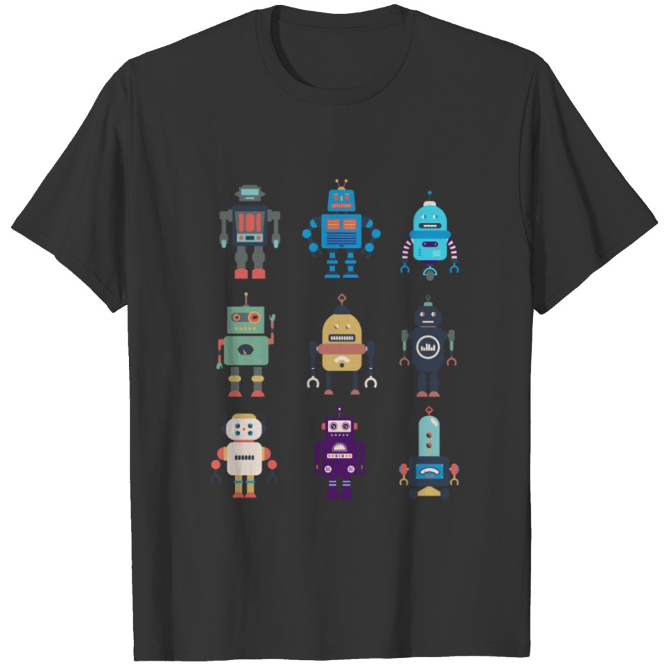 I Love Robot Gift All Ages Robotic Kids Girls Boys T Shirts