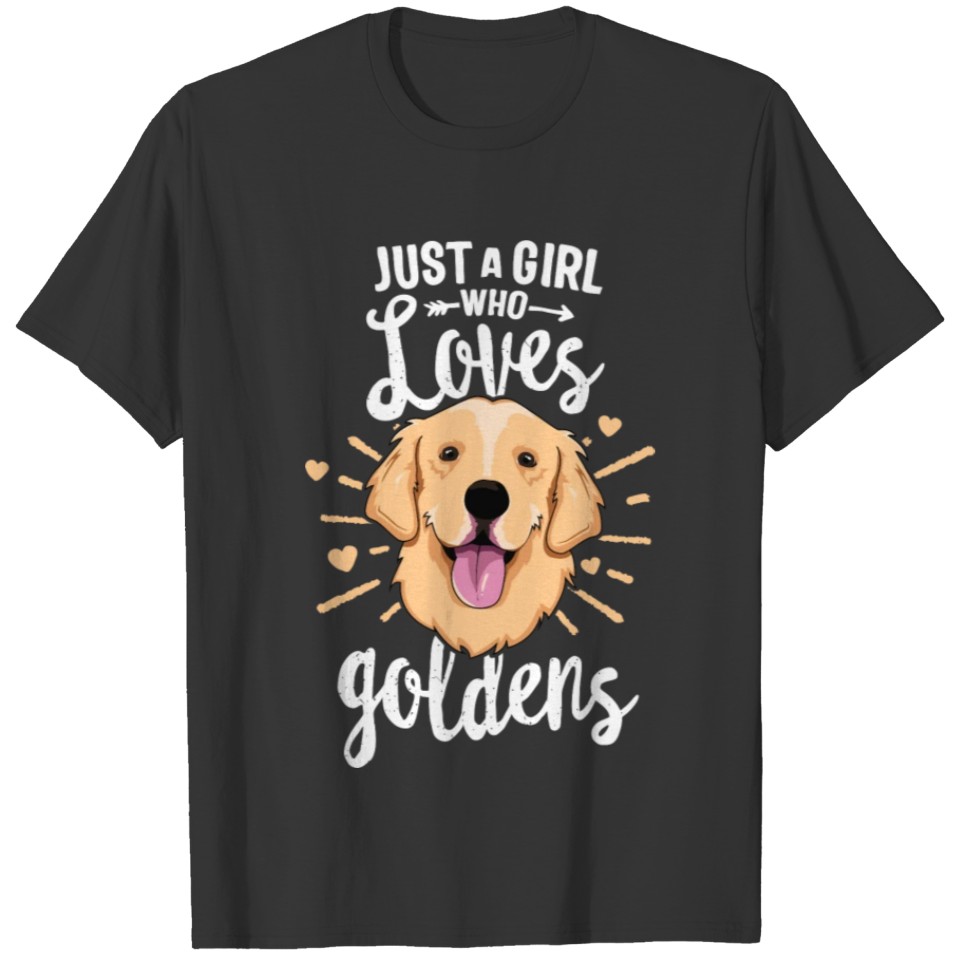 Just A Girl Who Loves Goldens Shirt Kids Retriever T-shirt
