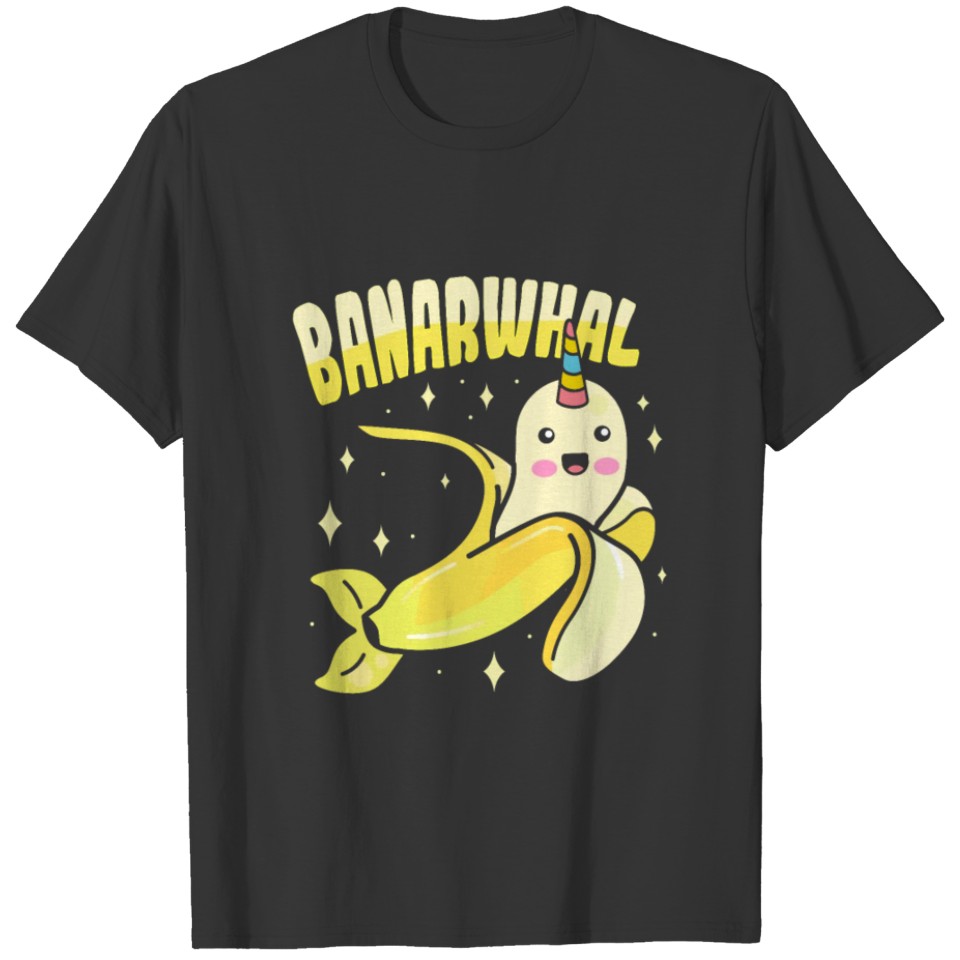 Banana Narwhal Design for Kids and Donut Lovers T-shirt
