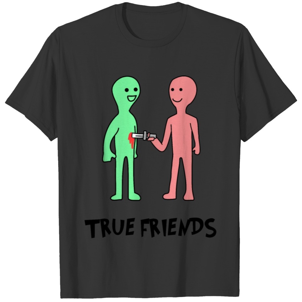 True friends stab you in the front T-shirt