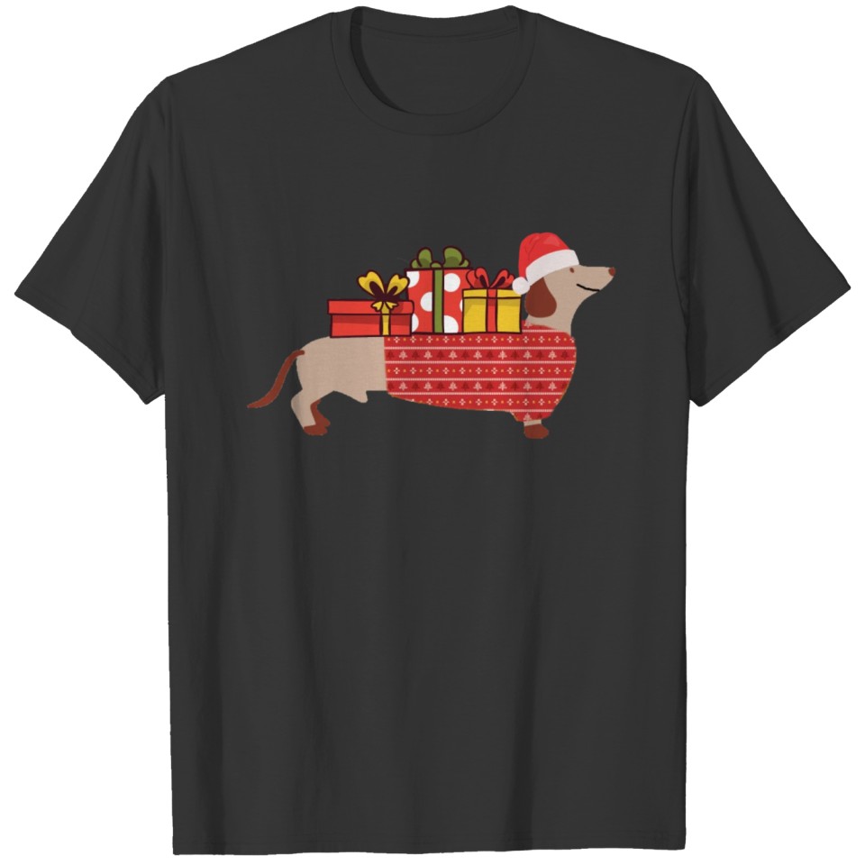 Dachshund with gifts T-shirt