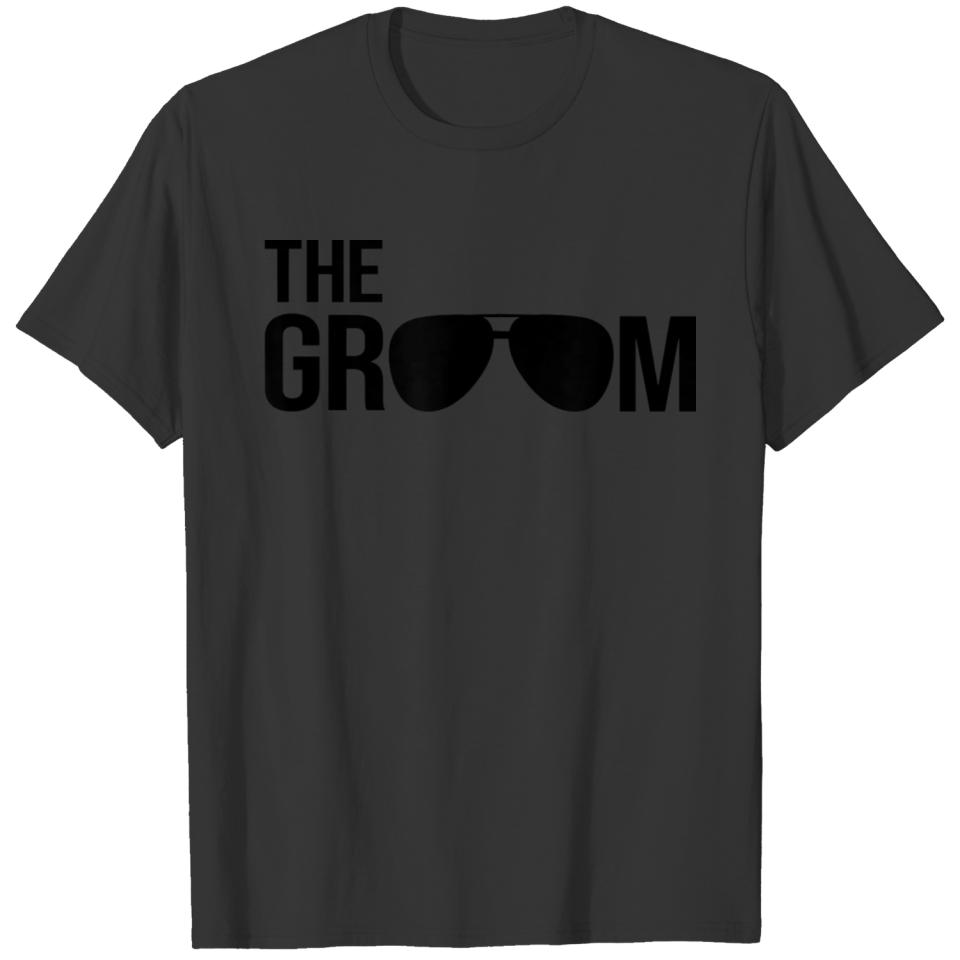 Mens The Groom Bachelor Party Cool Sunglasses T-shirt