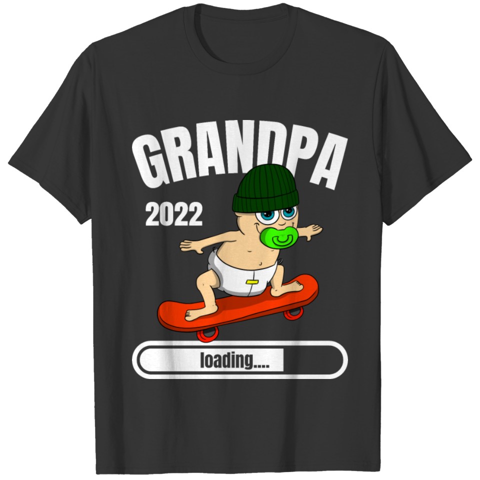 New Grandpa Grandfather 2022 Loading Birth T-shirt