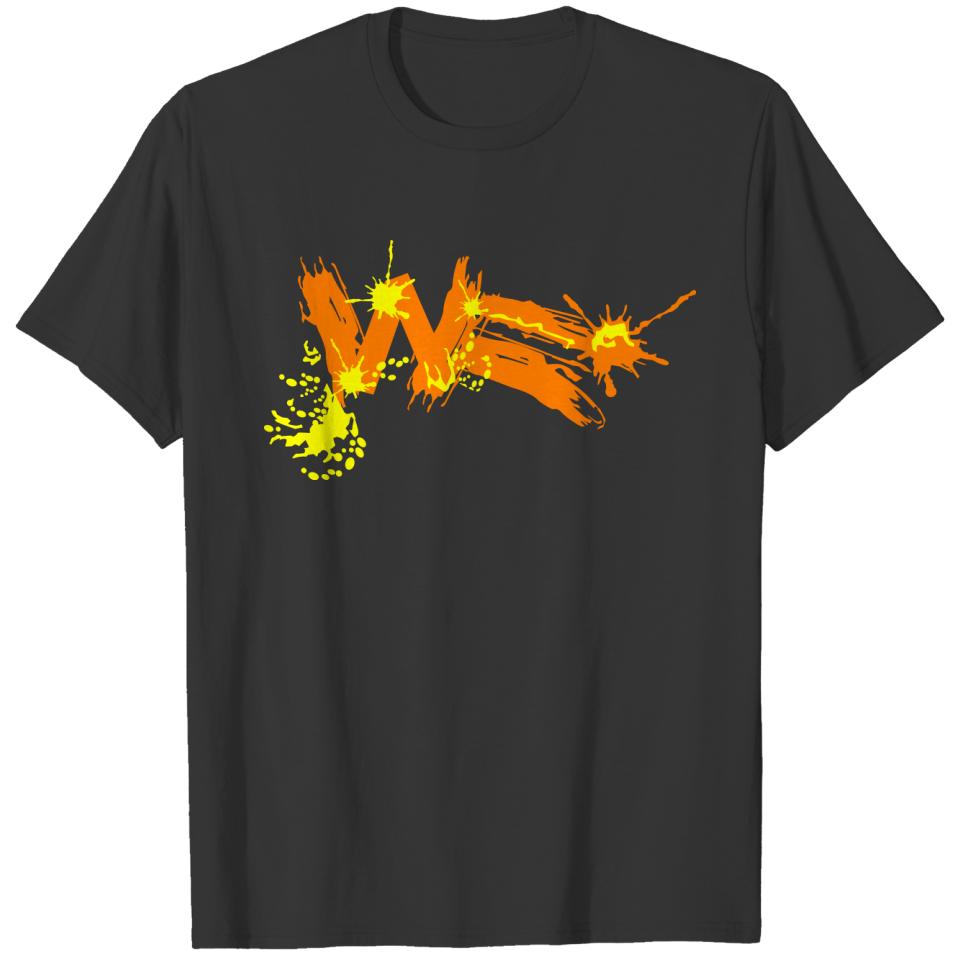 paint splatter wrestling club T-shirt
