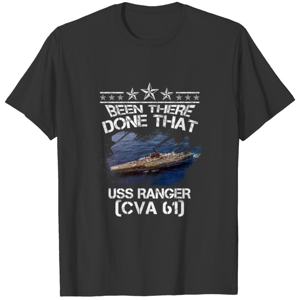 USS Ranger CVA 61 Army US Navy Veterans T-shirt