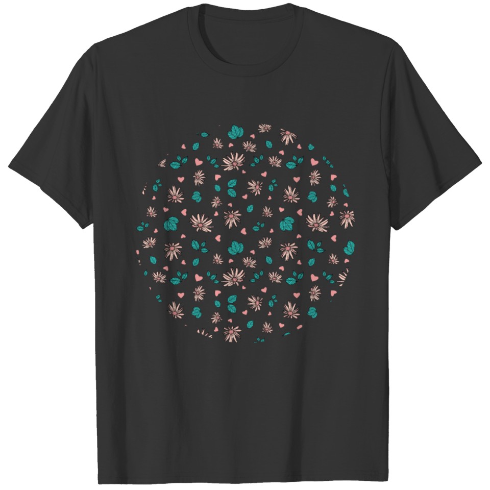 Beautiful Abstract Floral Seamless Repeat Pattern T-shirt