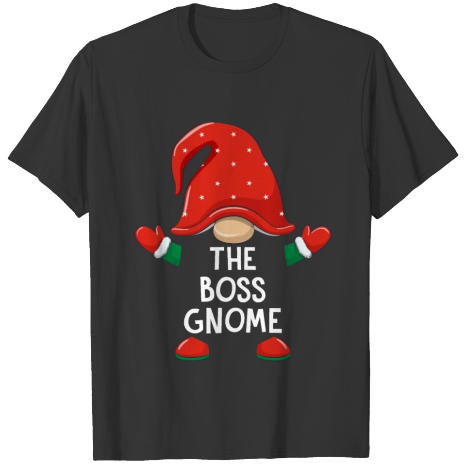 Boss Gnome Shirts Set Christmas Matching T Shirts T-shirt