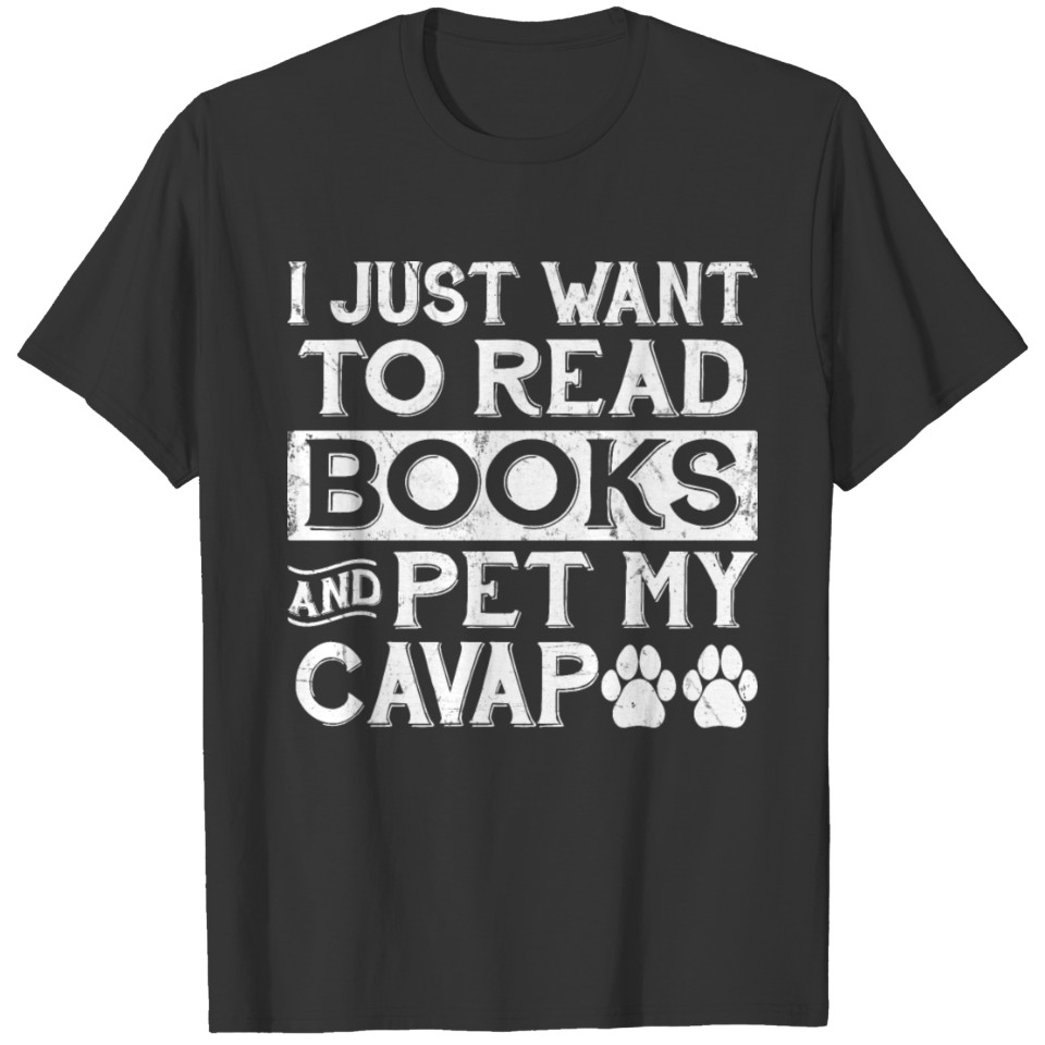 Cavapoo and Books Funny Dog T-shirt