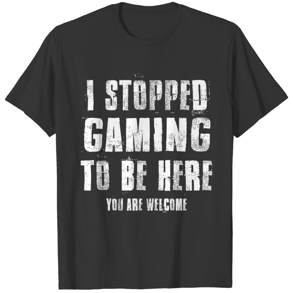 I Stopped Gaming To Be Here You Are Welcome Funny T-shirt