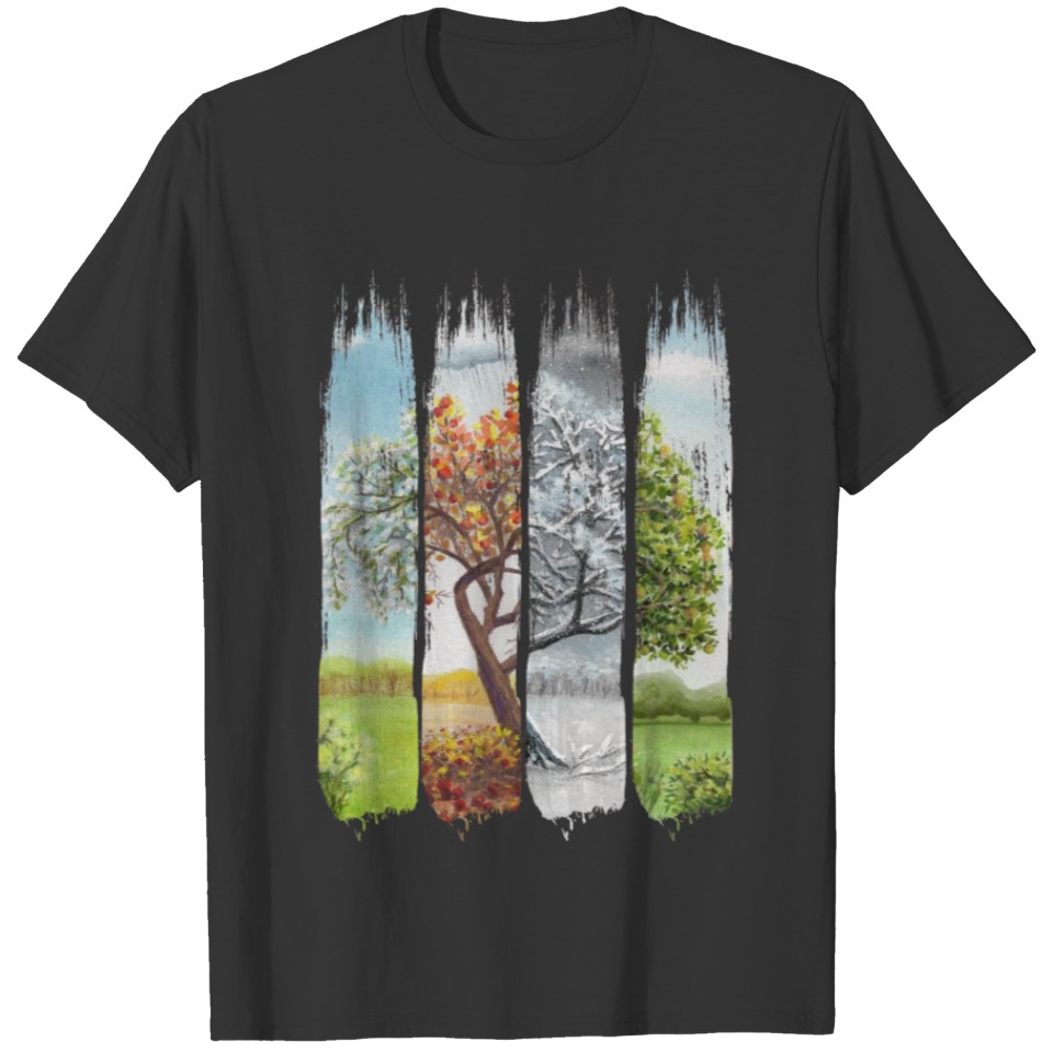 Nature In Four Season From The Same View T-shirt
