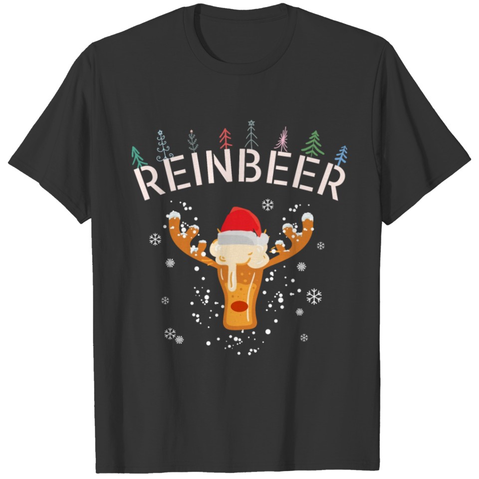Christmas Beer ReinBeer funny Christmas Reindeer T-shirt
