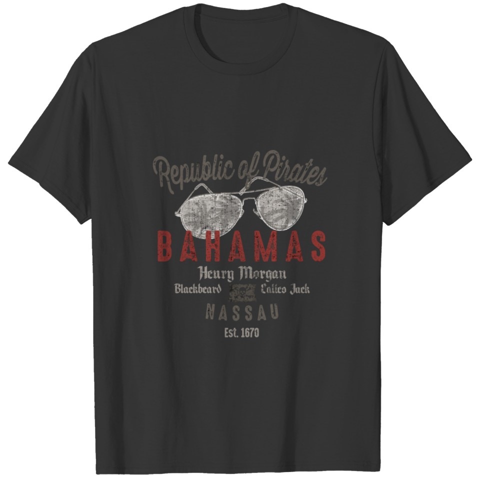 Nassau Bahamas Pirate Vintage Summer T-shirt