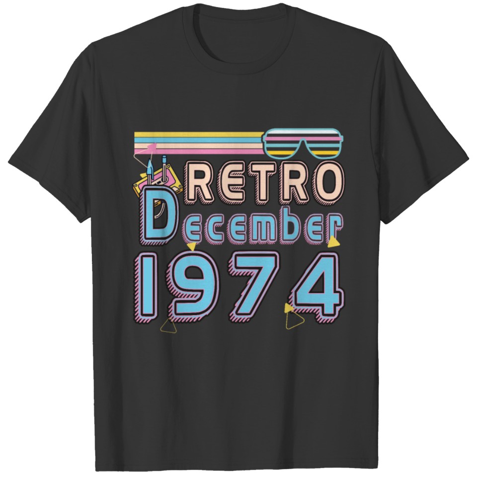 Born 1974 In December Vintage T-shirt