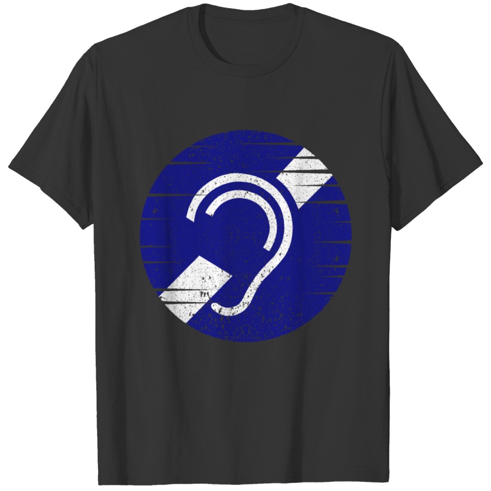 Deafness and hard of hearing symbol T-shirt