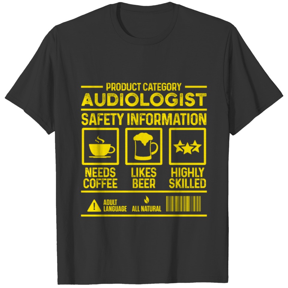 Mens Audiologist Safety Doctor of Audiology Au.D T-shirt