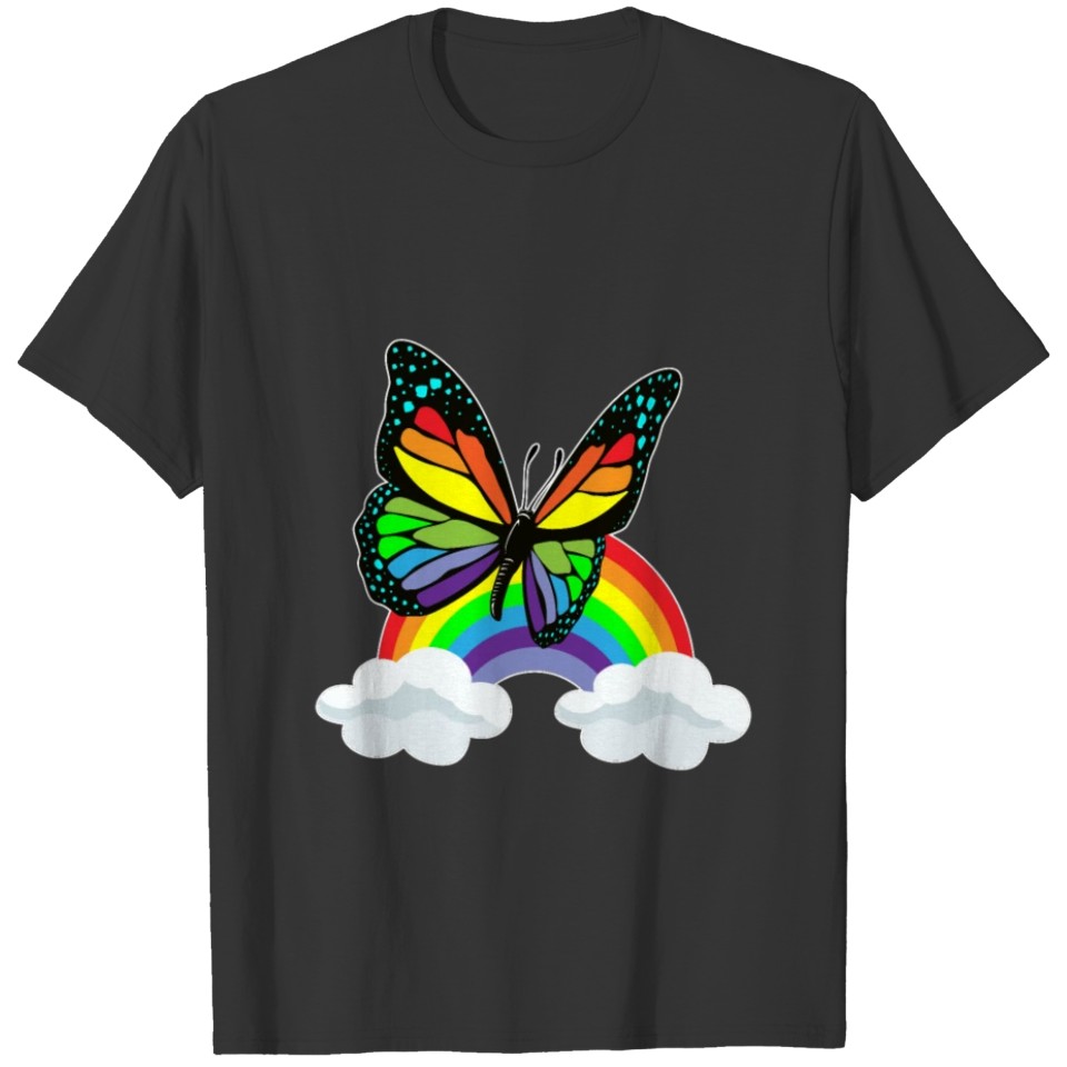 Butterfly with Rainbow T-shirt