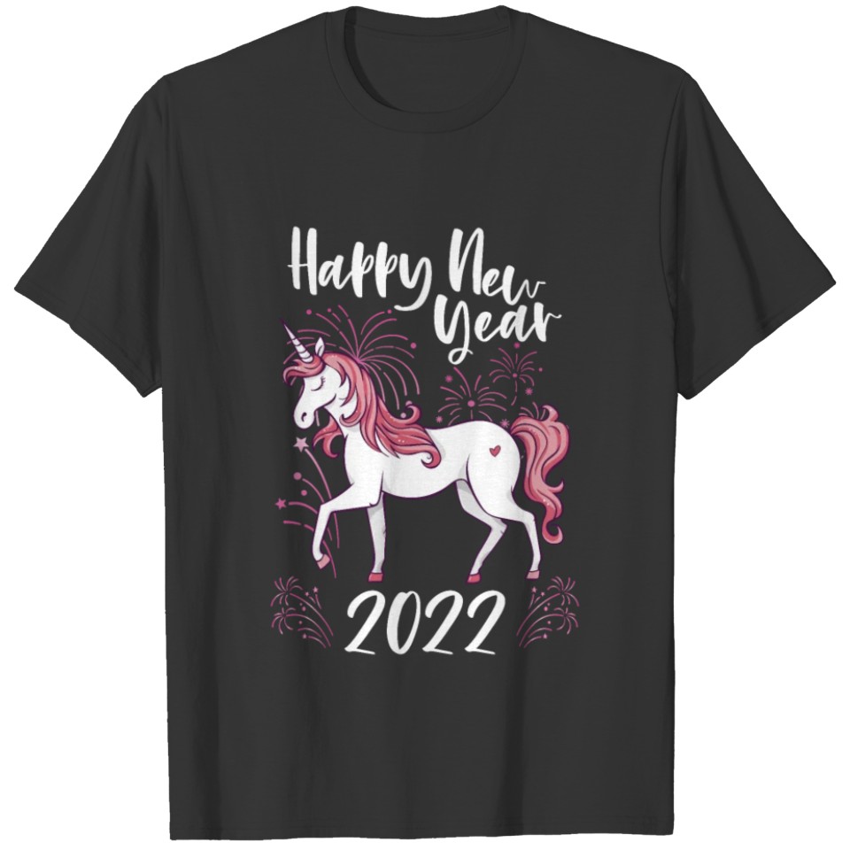 Happy New Year 2022 Rainbow Unicorn New Year’s Eve T-shirt