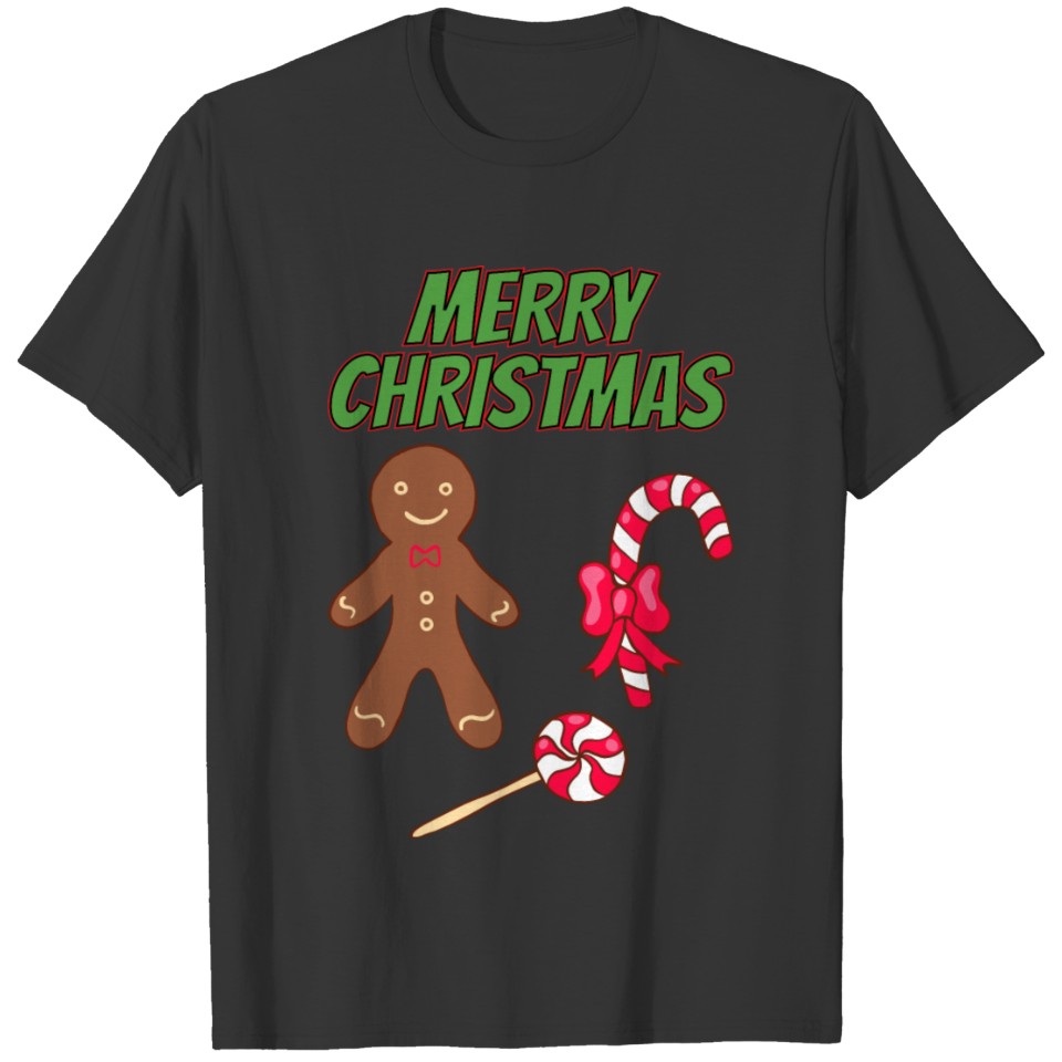 Christmas Bakery Gingerbread man Candy cane Baker T Shirts