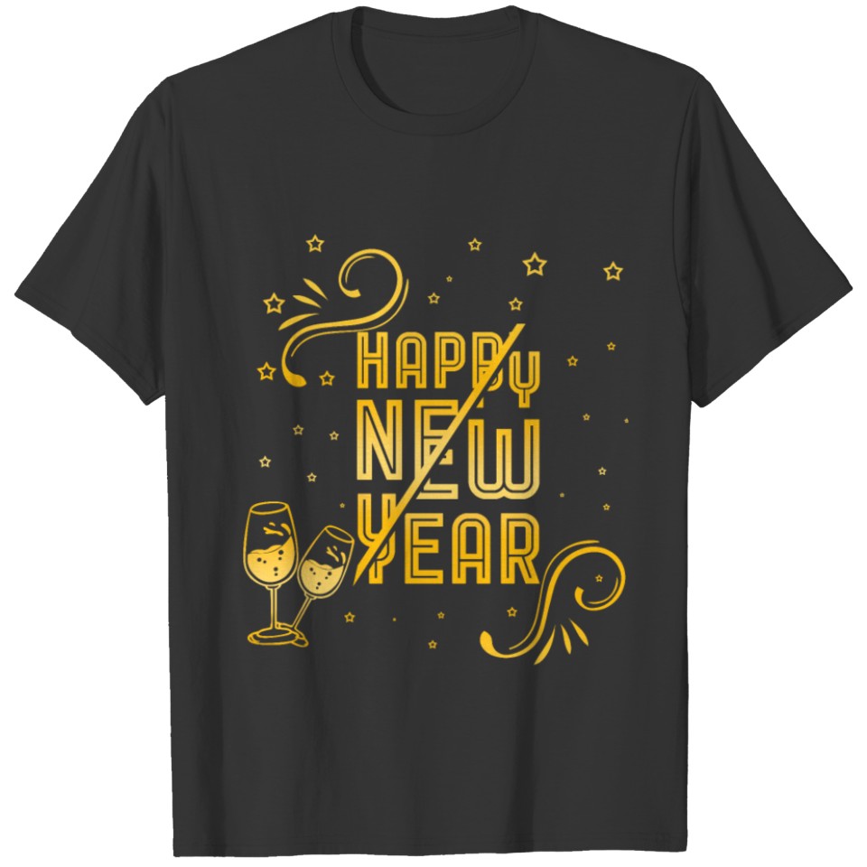Wine Holiday Celebrate Hello 2022 Happy New Year T-shirt