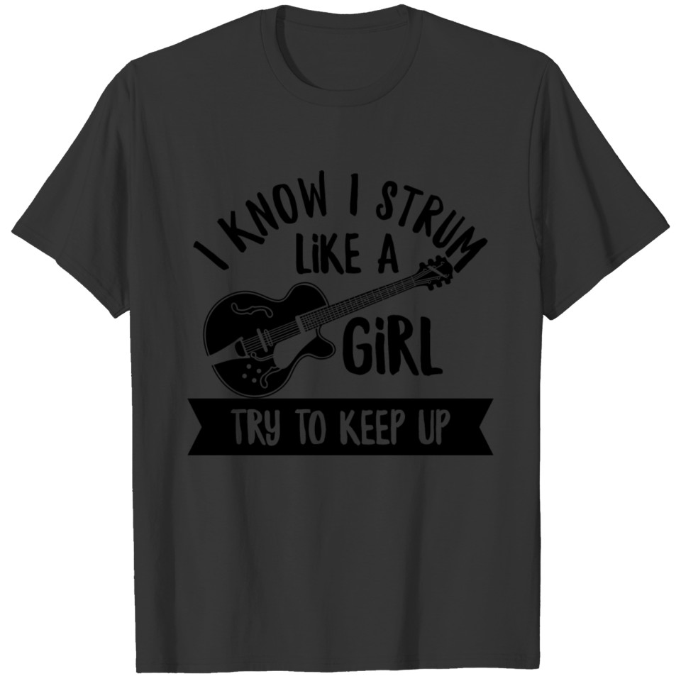 Acoustic Guitar Design for a Guitar Girl T-shirt