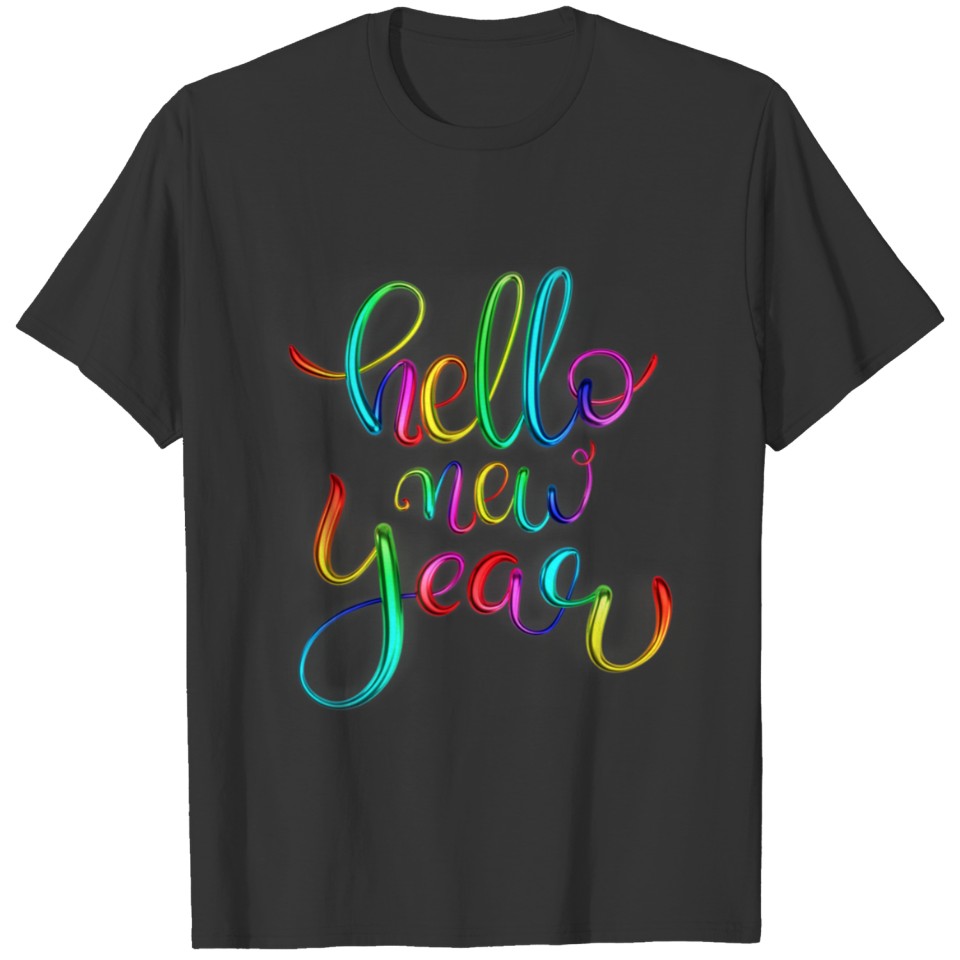 Happy New Year 2022 Hello New Years Eve Rainbow T-shirt