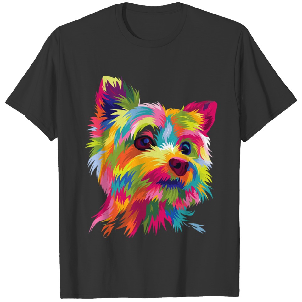 Yorkshire Terrier Funny Yorkie Pop Art Popart Dog T Shirts