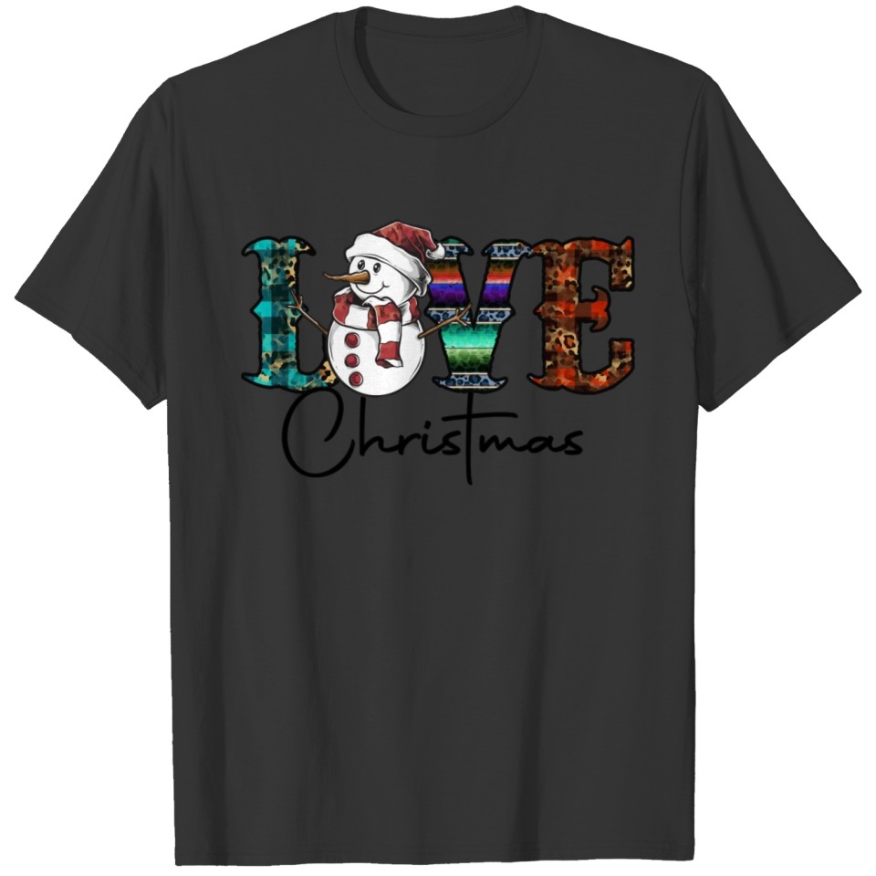 Christmas garments with cute snowmen T-shirt