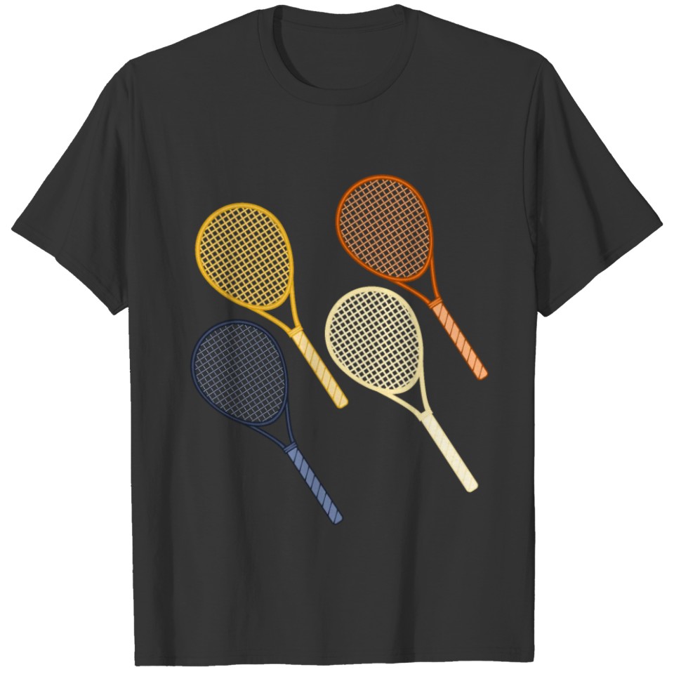 Retro Tennis Racquets Tennis Player Vintage Tennis T-shirt