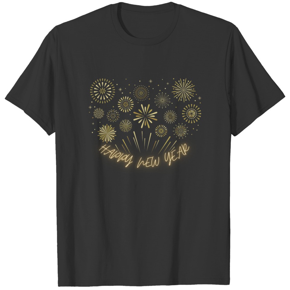 Happy New Year Fireworks T-shirt