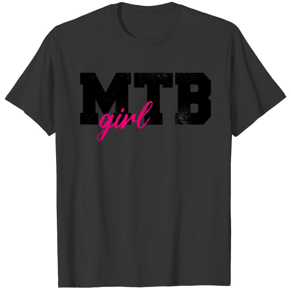 Mountain biker girl mtb mountain biking bike girl T-shirt