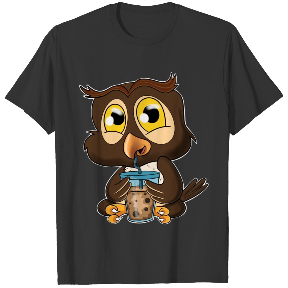 Bubble Tea Kawaii Owl I Boba Tea Otaku Owl T-shirt