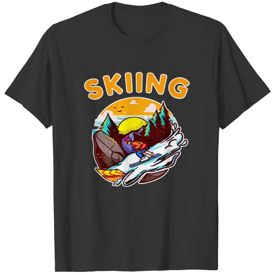 Ski Skiing Skier Snow Gift snow T-shirt