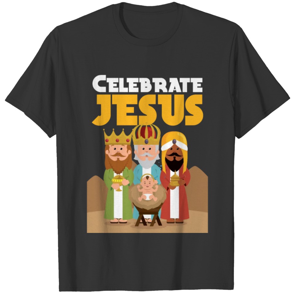 Celebrate Jesus Christian Christmas Nativity T-shirt