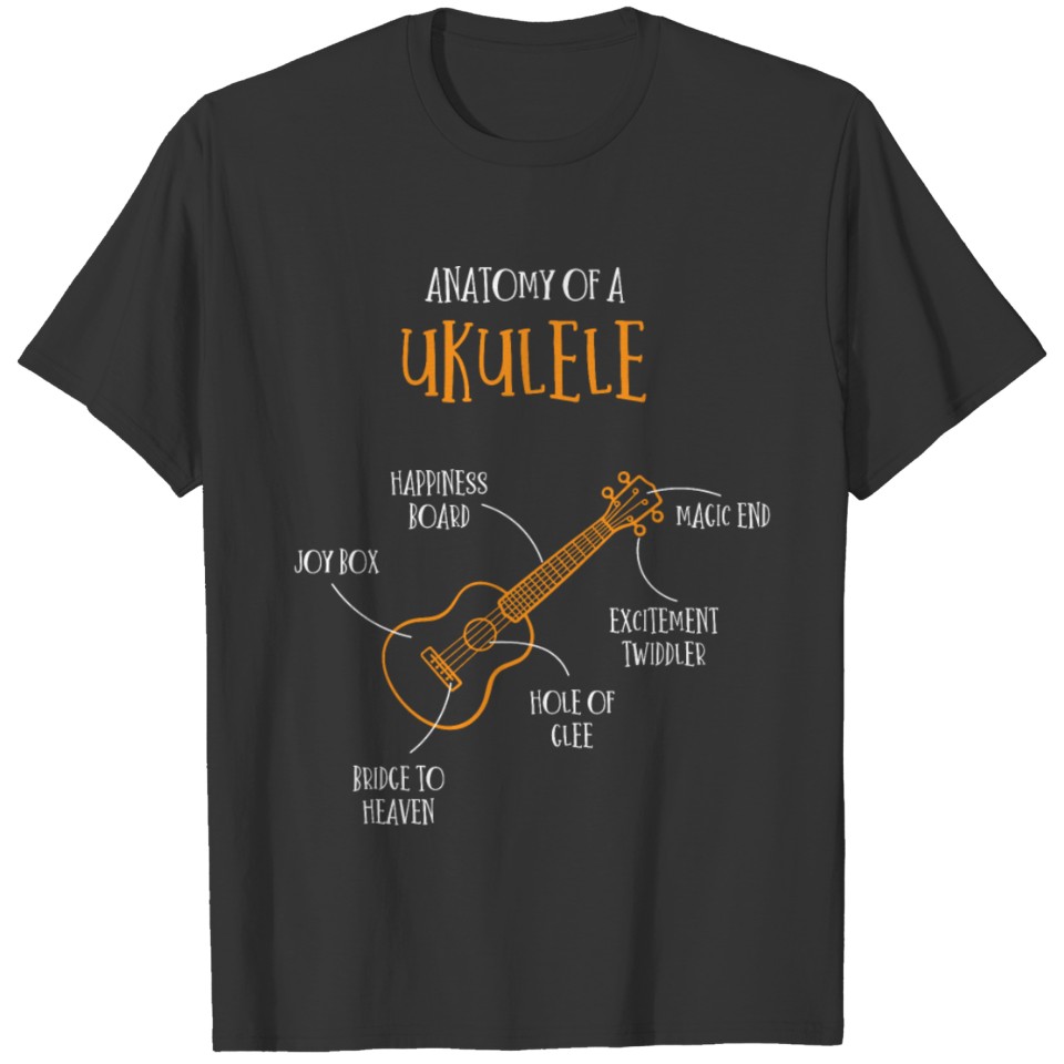 anatomy of a ukulele T-shirt