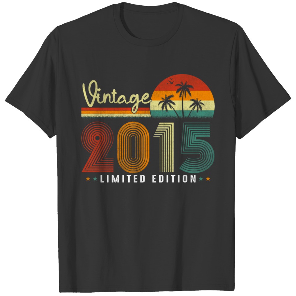 Vintage 2015 13th Birthday Gift Boys and Girls T Shirts