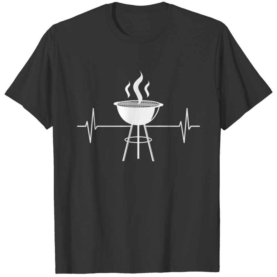 Grill Barbecue BBQ Grill Master Heart Line Gift T-shirt