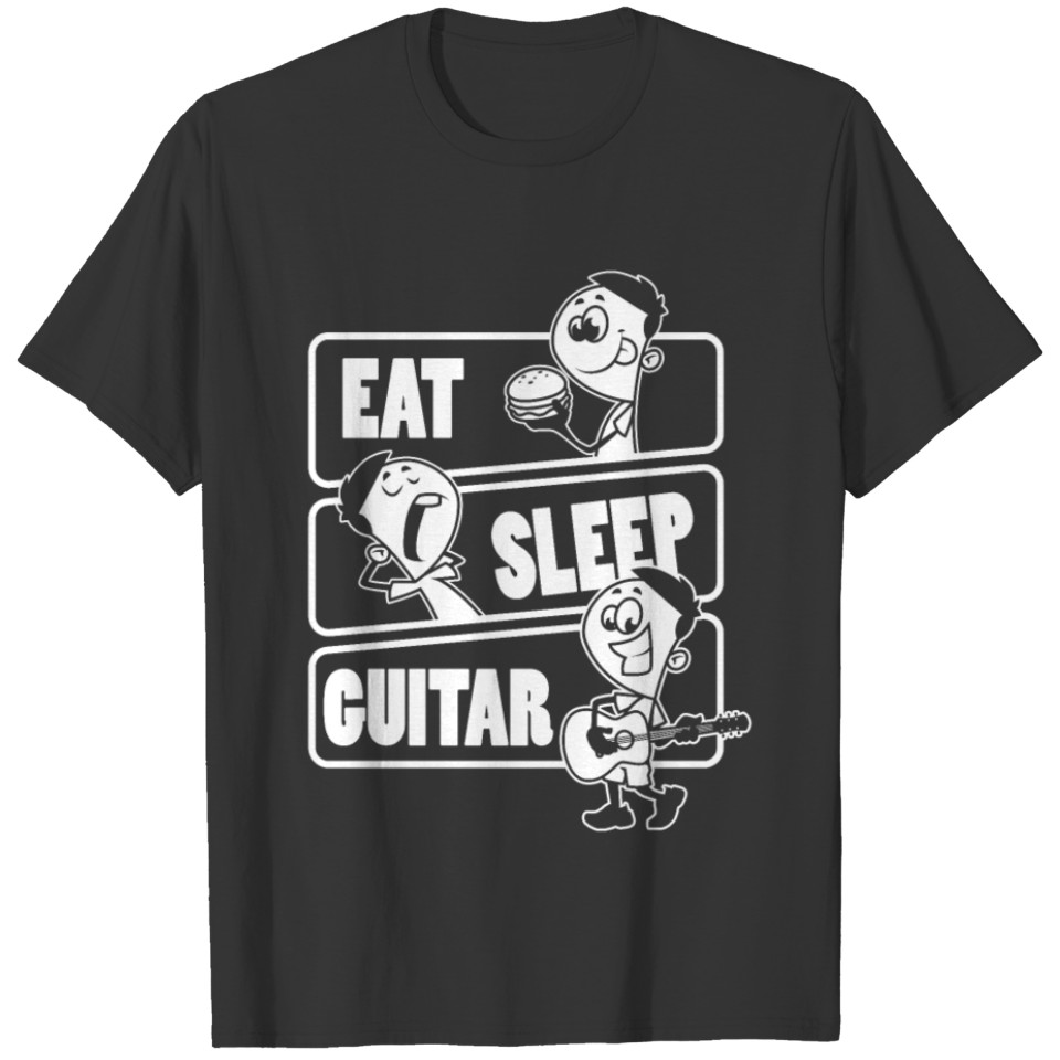 Eat Sleep Guitar Repeat Gift for a guitar player T-shirt