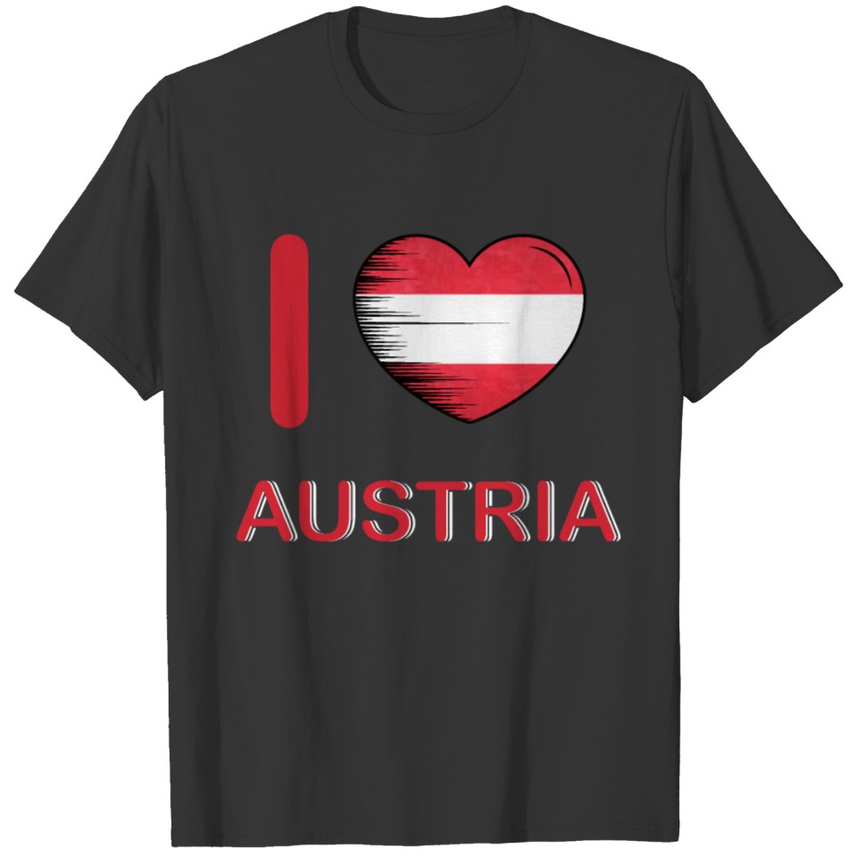 I Love Austria Flag, My Homeland, My Country T-shirt